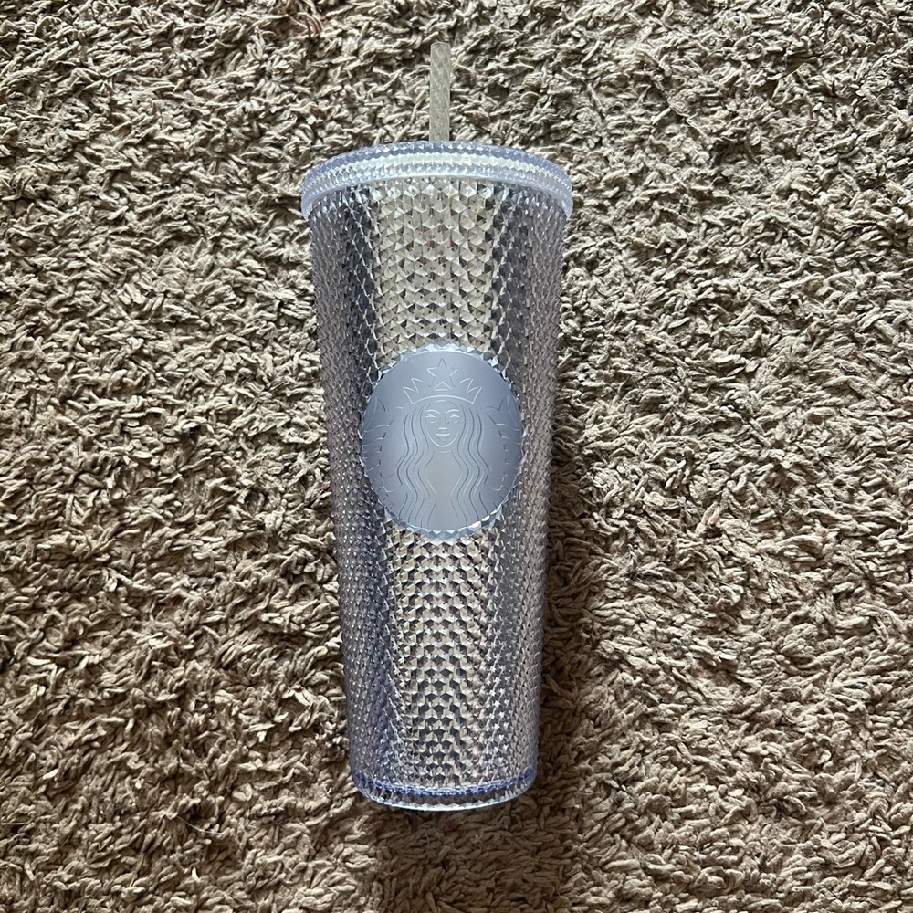 Silver studded Starbucks cup